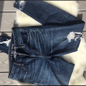 Blue American eagle ripped jeans